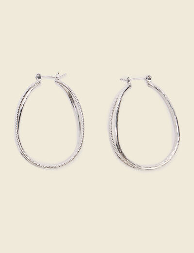 Anneaux couleur argent femme
