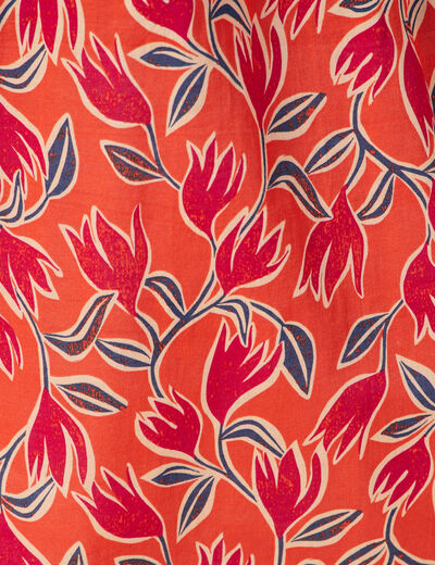 Chemise éco-responsable orange femme