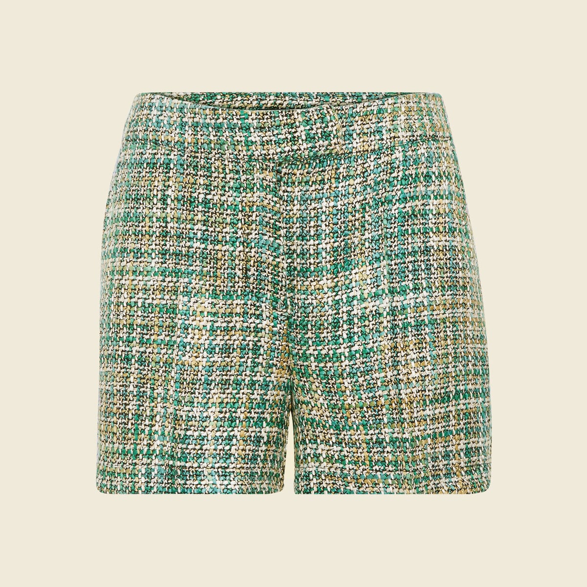 Short droit vert menthe femme