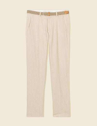 Pantalon éco-responsable beige homme