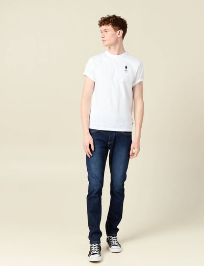 T-shirt manches courtes blanc homme