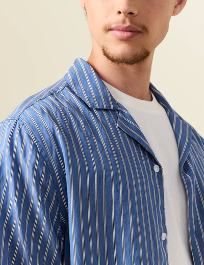Chemise boyfriend manches courtes rouge foncé homme