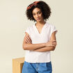Blouse éco-responsable rose clair femme