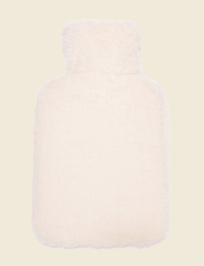 Bouillote fausse fourrure beige femme