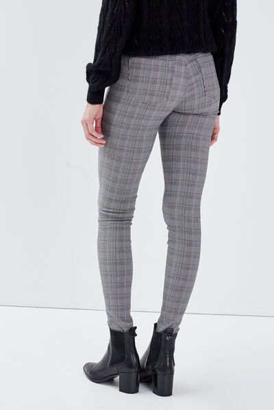 Pantalon skinny gris femme