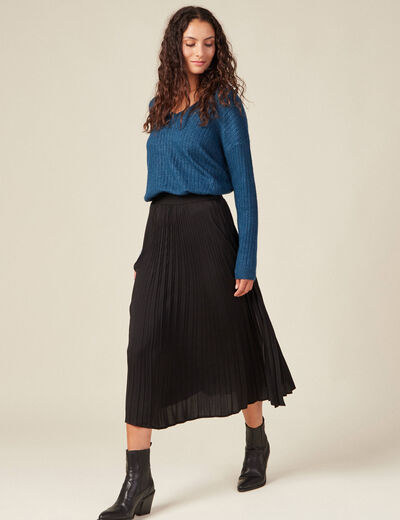 Pull bleu canard femme