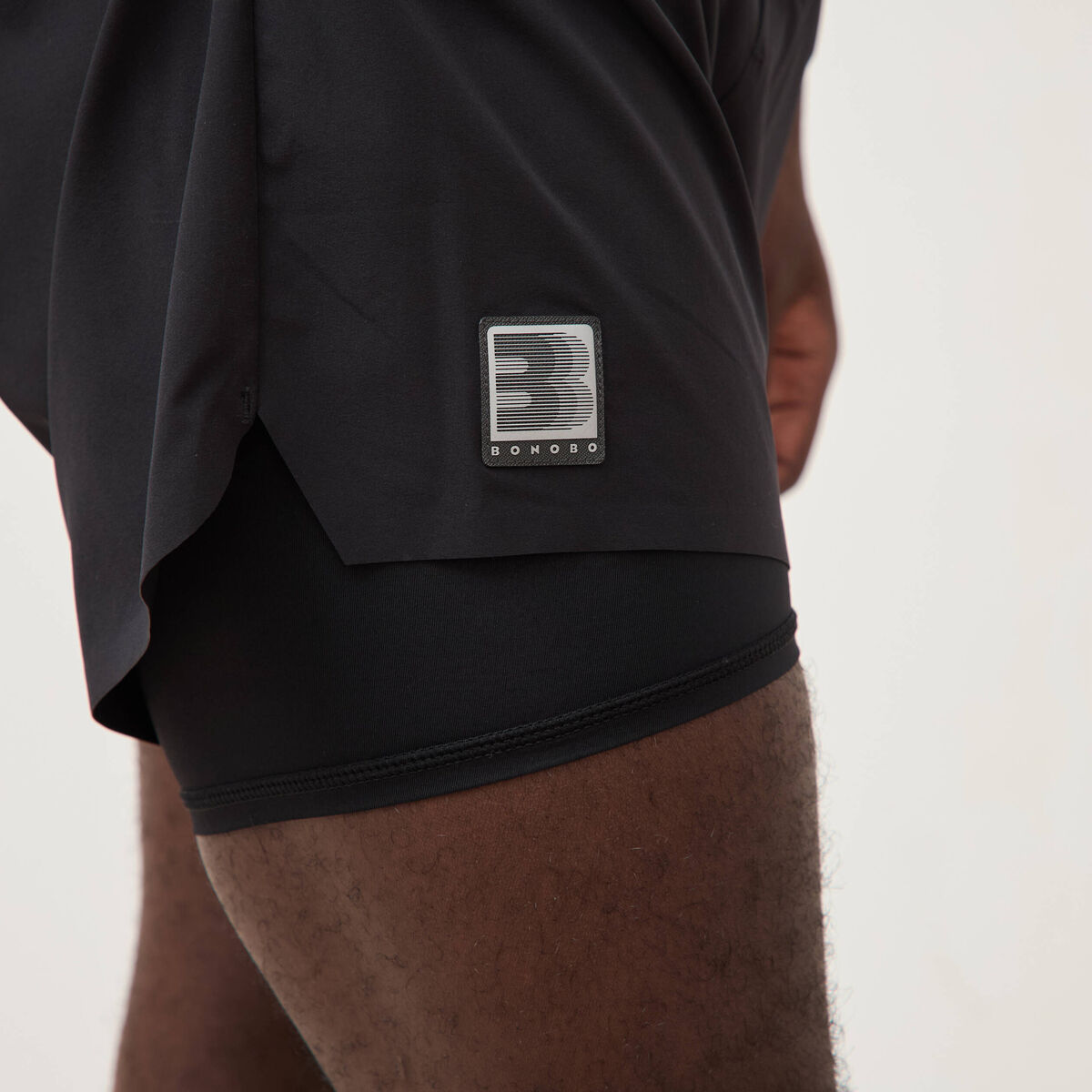 Short doubl&eacute; noir homme