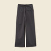 Pantalon large ceinture tissu fluide gris femme