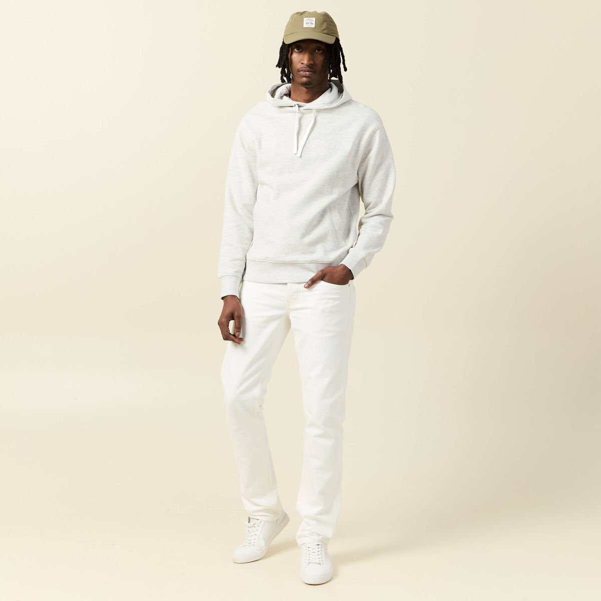 Sweat à capuche gris homme