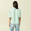Chemise manches courtes vert pastel femme