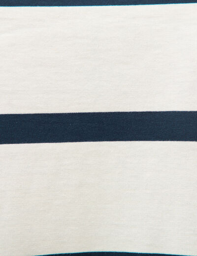 T-shirt col rond manches au coude ecru homme