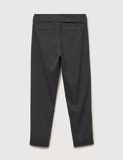 Pantalon paperbag gris femme