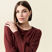 Pull manches longues marron femme