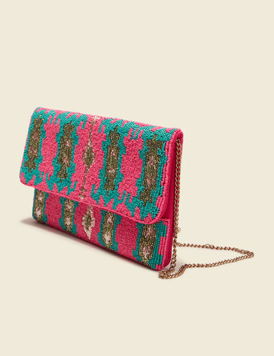 Pochette Clutch Avec Détails Perles - Neuf Avec Petits Défauts, Idéale Pour Soirée