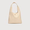 Sac bandouli&egrave;re tress&eacute; ivoire femme