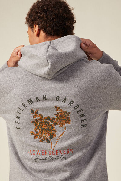 Sweat manches longues gris foncé homme