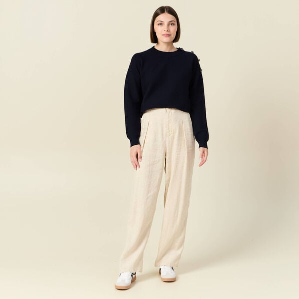pull eco responsable bleu marine femme Pull éco-responsable bleu marine femme