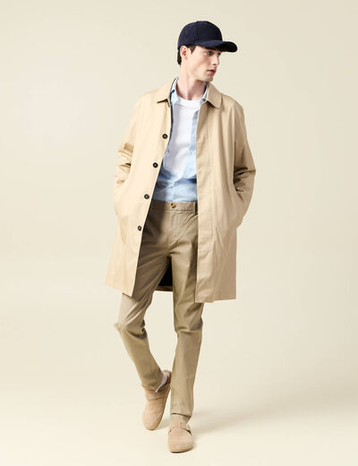 Pantalon chino slim gris homme