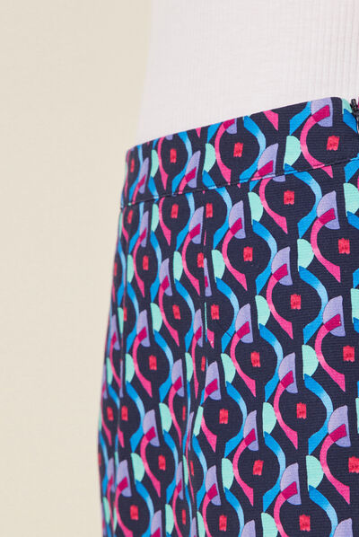 Jupe droite bleu femme