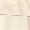 Débardeur tricot sans manches creme femme
