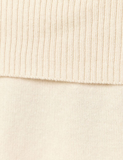 Débardeur tricot sans manches creme femme