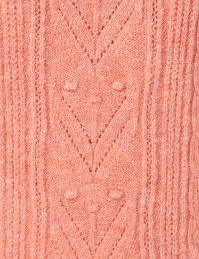 Pull manches longues rose femme