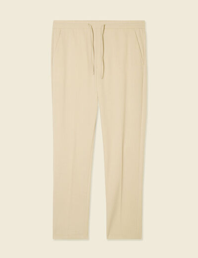 Pantalon jogger beige homme
