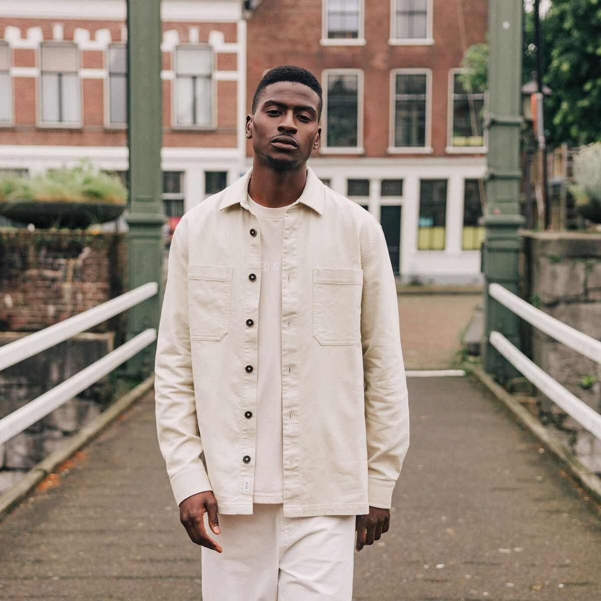 Surchemise manches longues sable homme