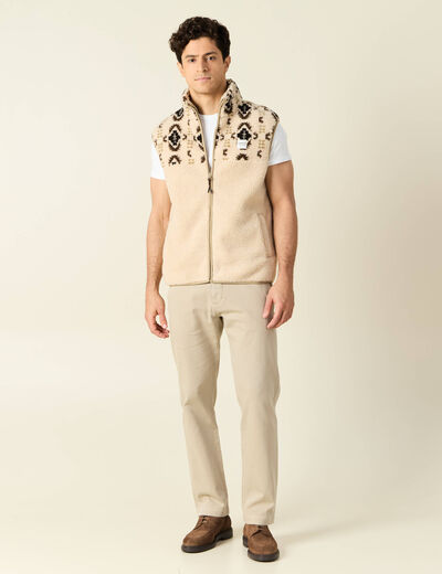 Pantalon chino straight gris homme