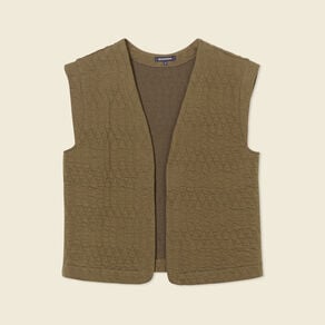 gilet sans manches matelasse vert kaki femme Gilet sans manches matelassé vert kaki femme