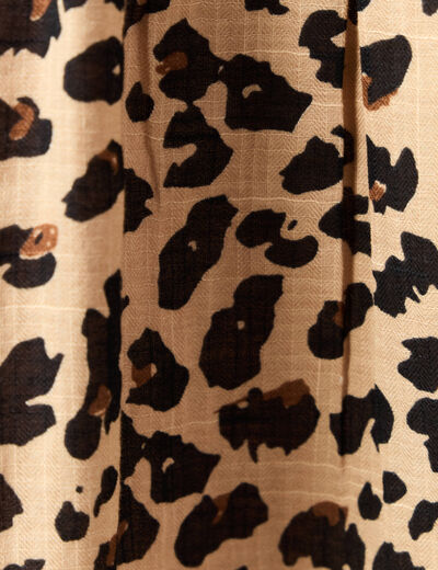 Blouse manches courtes marron clair femme