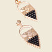 Boucles d'oreilles pendantes noir femme
