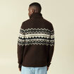 Pull moyenne maille col rond sable homme