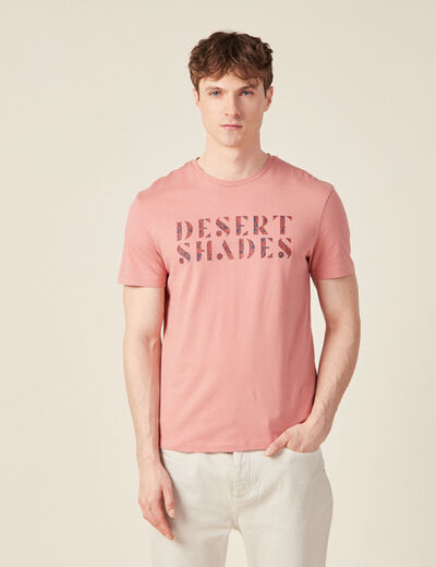 T-shirt manches courtes rose homme
