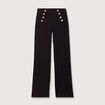 Jeans flare &agrave; pont denim noir femme