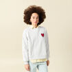 Sweat droit manches longues gris femme