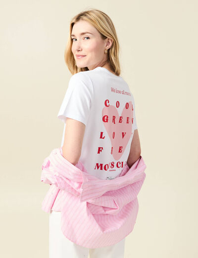 T-shirt manches courtes blanc femme