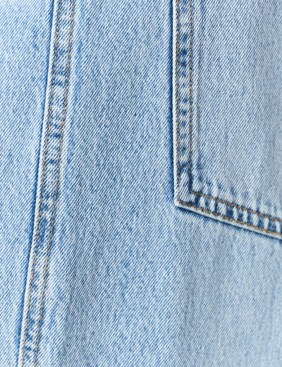 Jeans loose 5 poches denim snow bleach homme