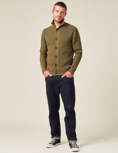 Gilet manches longues beige homme