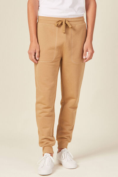 Pantalon jogging beige homme
