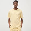 T-shirt en coton manches courtes jaune clair homme