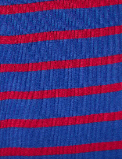 Pull manches longues col rond bleu roi femme