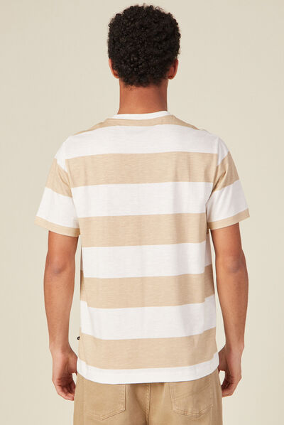 T-shirt manches courtes ecru homme