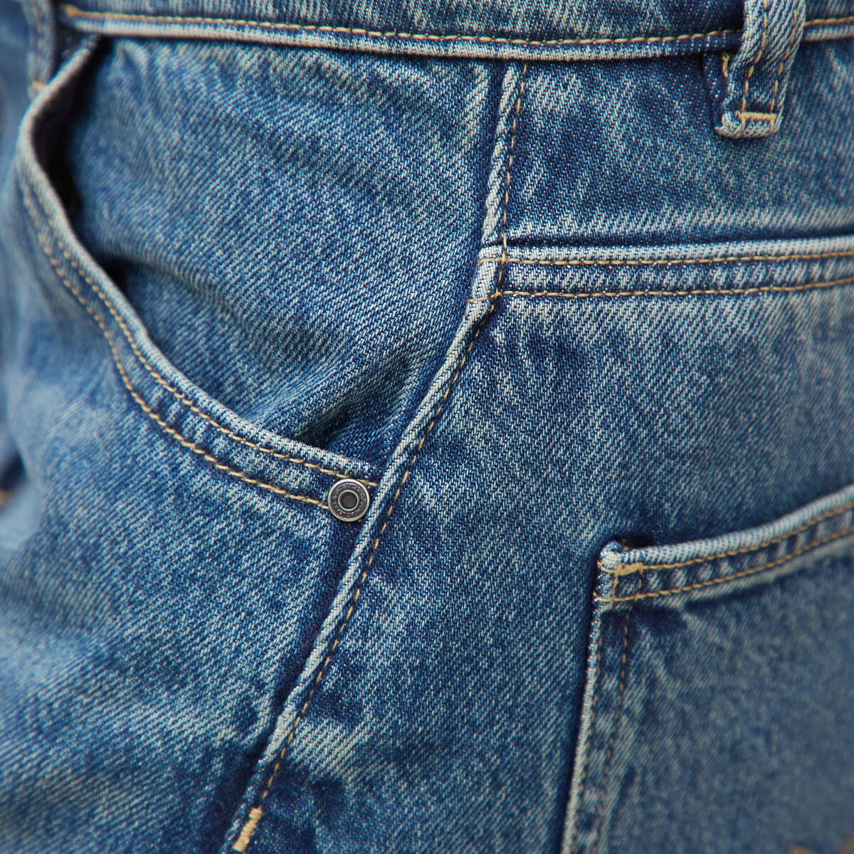 Jeans barrel taille standard bleu femme