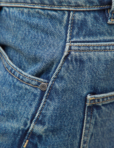 Jeans barrel taille standard bleu femme