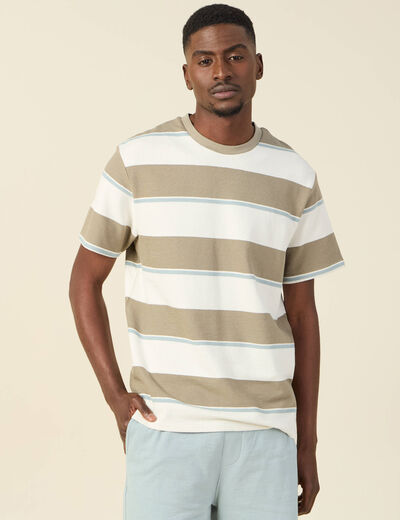 T-shirt manches courtes vert kaki homme