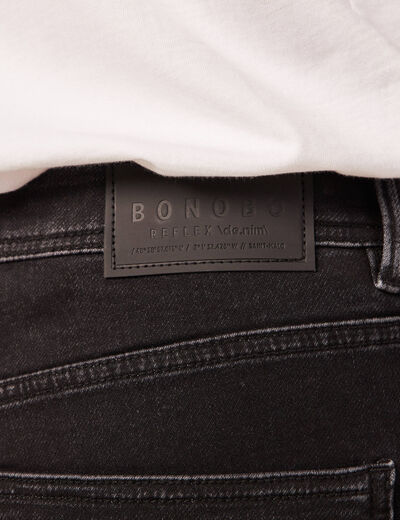 Bermuda en jean ultra stretch denim noir homme