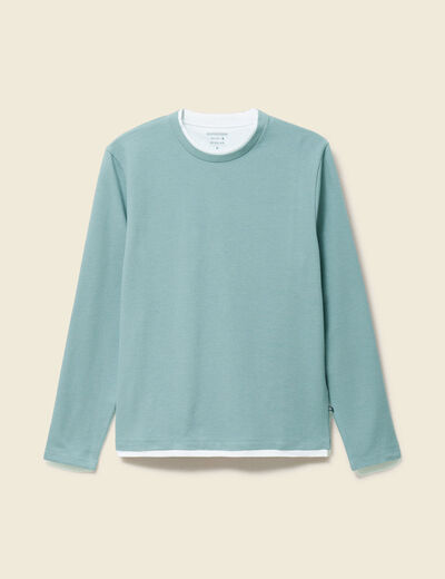T-shirt manches longues bleu gris homme