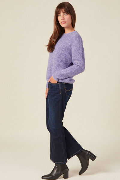 Pull éco-responsable violet femme