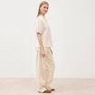 Chemise en coton manches coude creme femme